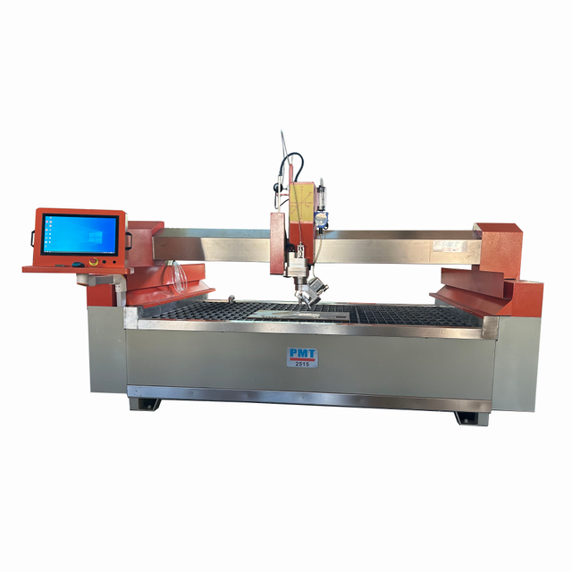 Small Size CNC Water Jet Cutting Machine 5 Axis 45 Degrees Waterjet Cutting Machine