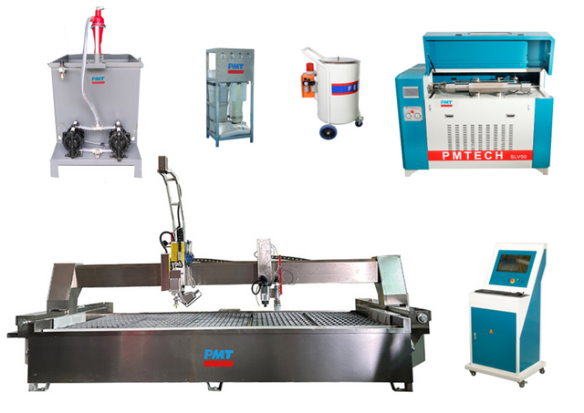 Color Customization Greem Good Quality AC 5 Axis Waterjet Cutting Machine 