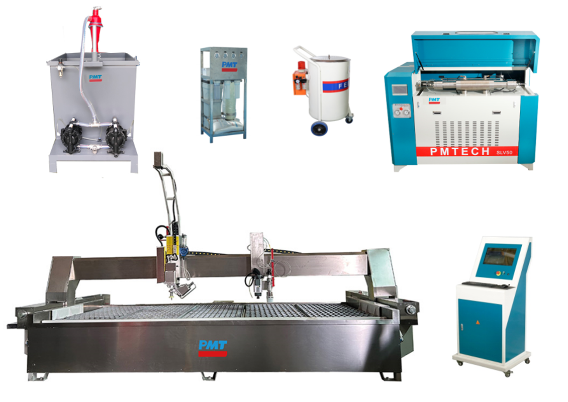 Color Customization Greem Good Quality AC 5 Axis Waterjet Cutting Machine 