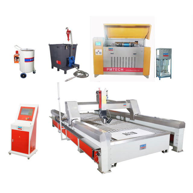 Color Customization Yellow AC 5 Axis Waterjet Cutting Machine 