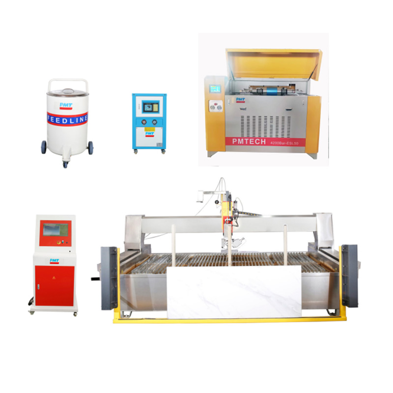 Color Customization Yellow AC 5 Axis Waterjet Cutting Machine 